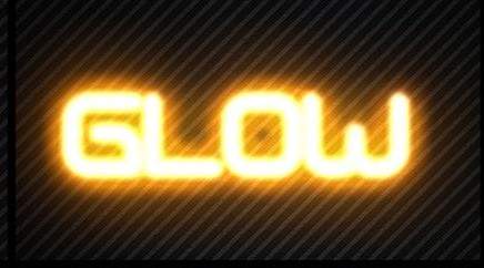 Image of a neon sign that says "GLOW"